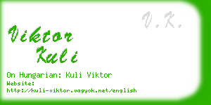 viktor kuli business card